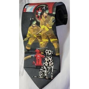 Ralph Marlin Fireman Dalmatian Dog Men's Tie  Firefighter~Fireman 56"